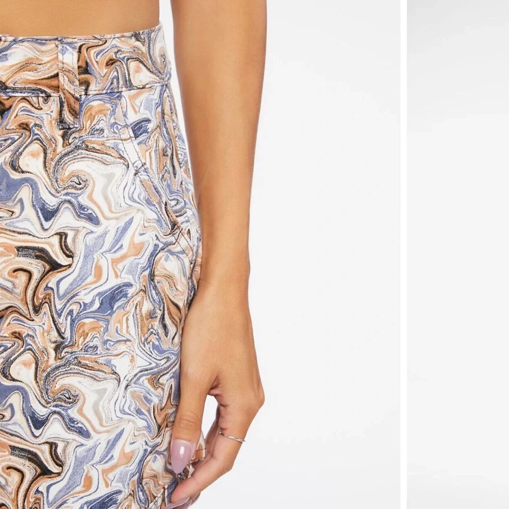 Marble Print Canvas Pants - Picture 2 of 6